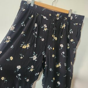 Black Floral Pants - 3XL