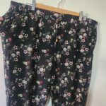 Black Small Print Pants - 2XL