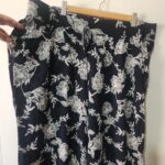 Navy Floral Pants - 3XL