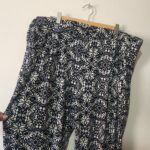 Navy Floral Pants - 44