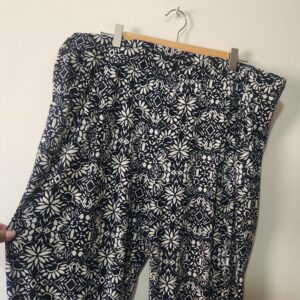 Navy Floral Pants - 44