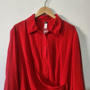 New Red Long Sleeve Dress - XL