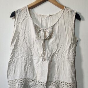 Cream Boho Style Top - S