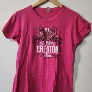 Tultex Pink Heart Tshirt - L