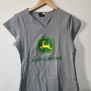 John Deere Grey V-Neck - L