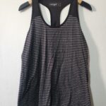 Maxed Grey Striped Top - L