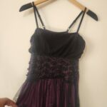 Black & Purple Beaded Dress - S/M