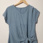 Blue Bow Top - S