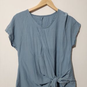 Blue Bow Top - S