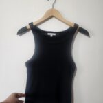 Black Ribbed Tank Top - 10