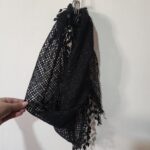 Black Knit Scarf - OS