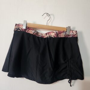 Black/Pink Swim Skirt - L