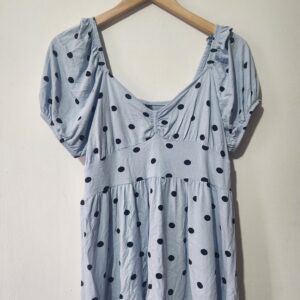 Blue Polka Top - M