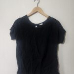 Black Viscose Top - M