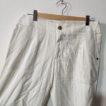 Cream Stripe Pants - 36