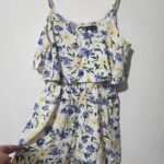 Yellow & Blue Floral Jumpsuit - L