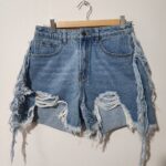 Shein Ripped Denim Shorts - 16