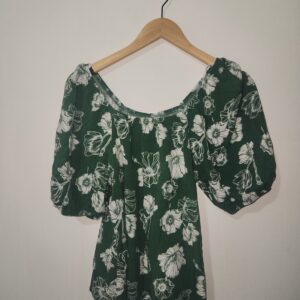 Journal Green Floral Top - S