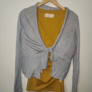 Grey Knit Cardi - M