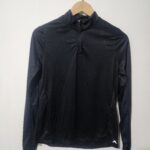 Black Sport Zip Top  - S