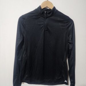 Black Sport Zip Top  - S