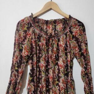 Brown Semi Sheer Dress - 10