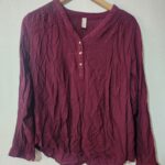 Maroon Textured Top - 12