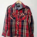 Red Button Shirt - S