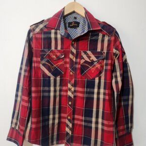 Red Button Shirt - S
