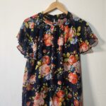 Navy Floral Top - 12