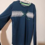 Teal Stripe Long Sleeve Top - 11-12y
