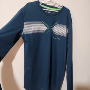 Teal Stripe Long Sleeve Top - 11-12y