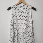 Polka Sleeveless Top - L