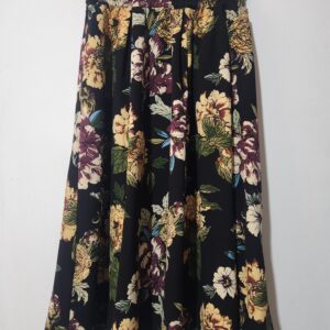 Black Floral Skirt - S