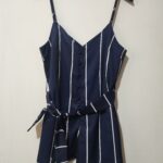 Navy/White Stripe Jumpsuit - 8